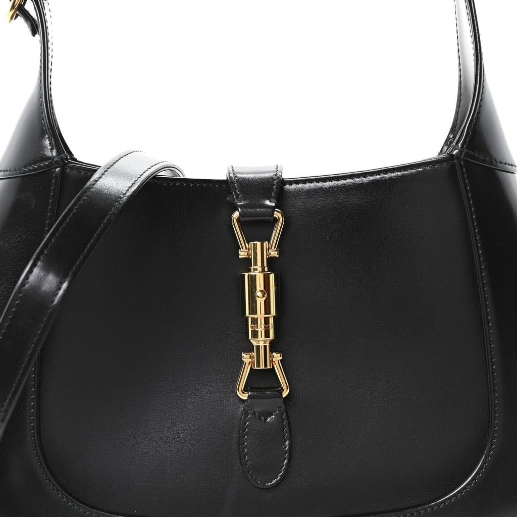 Boarded Dyana Lux Calfskin Small Jackie 1961 Hobo Black