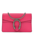 Dollar Calfskin Crystal Super Mini Dionysus Shoulder Bag Box Pink Black Diamond