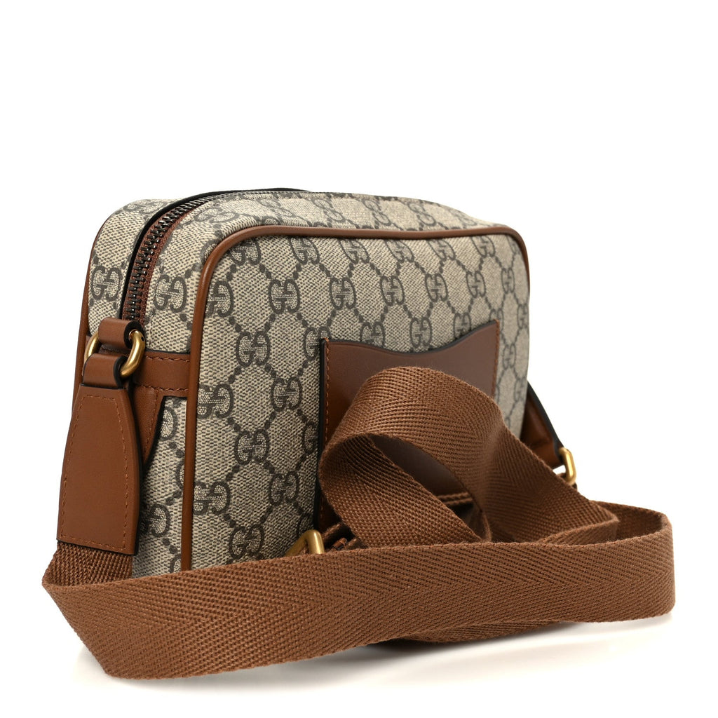 GG Supreme Monogram Mini Camera Bag Beige Ebony Old Sundial