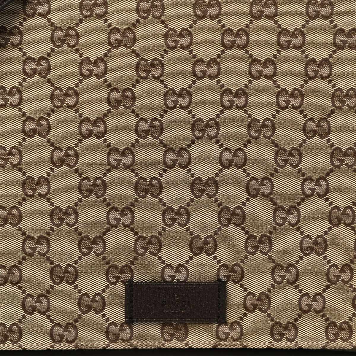 GG Monogram Medium Flap Messenger Bag Beige Dark Brown