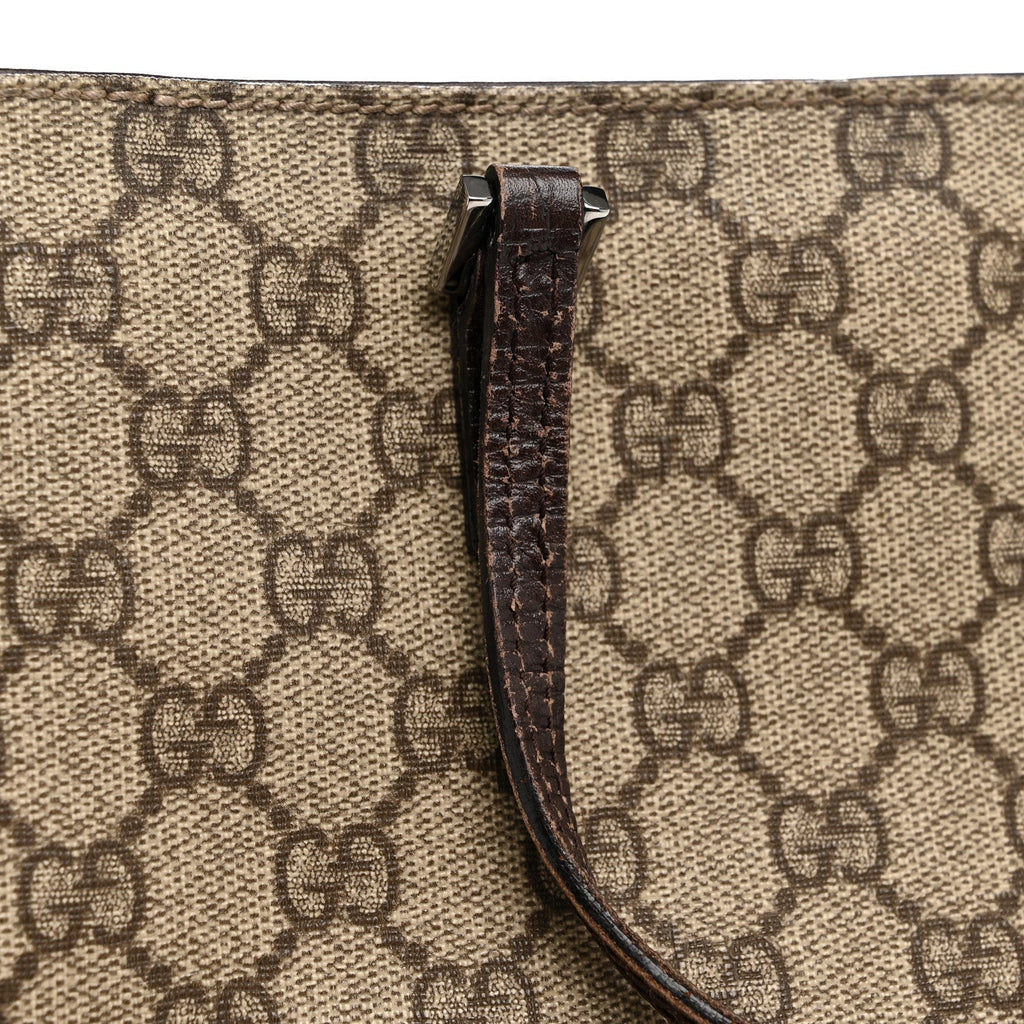 GG Plus Monogram Flat Vertical Tote Dark Brown
