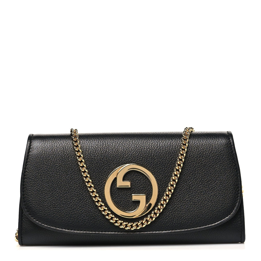 Roxy Calfskin Blondie Continental Chain Wallet Black
