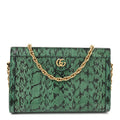 Snakeskin GG Small Ophidia Chain Shoulder Bag Green