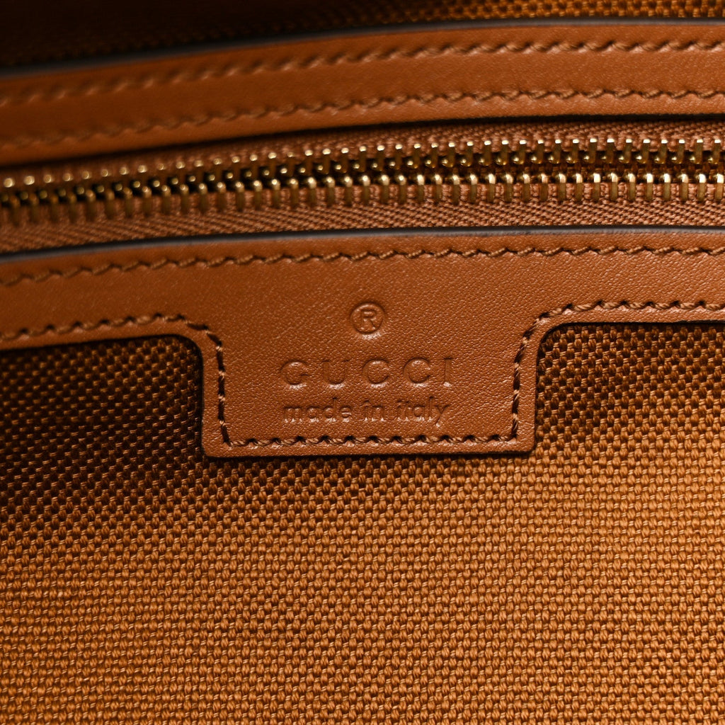 Calfskin Beatrix Horsebit Large Tote Bag Brown