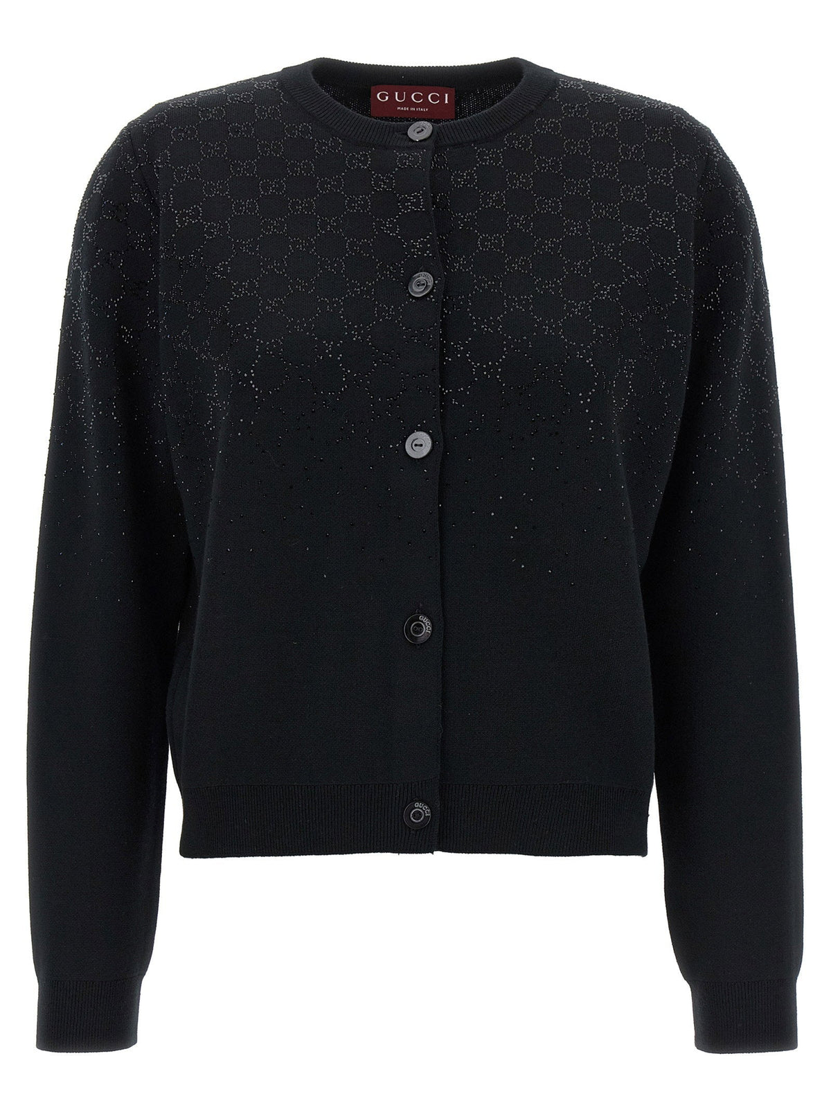 Gucci GG Crystal Cardigan — Black