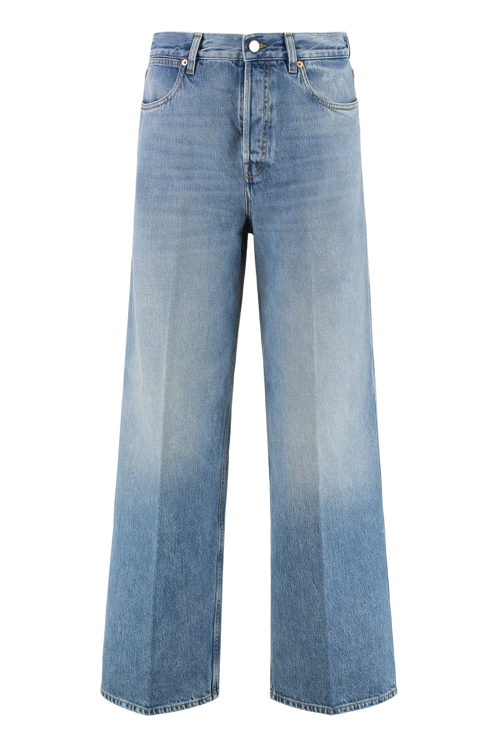 Gucci Wide-Leg Jeans — Blue