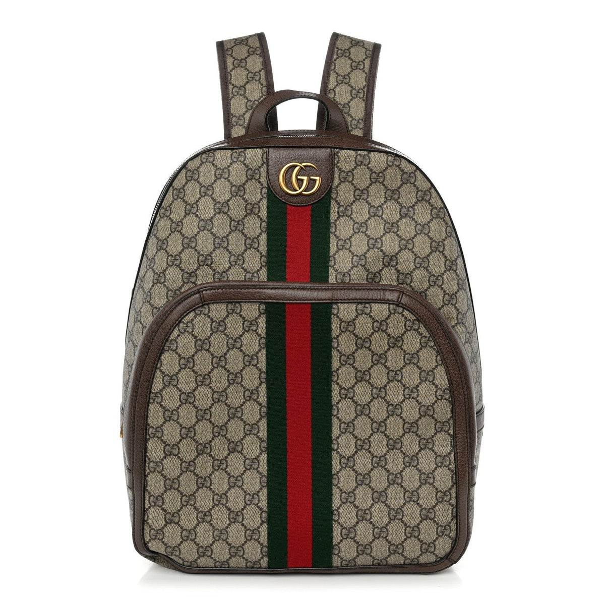 GG Supreme Monogram Medium Ophidia Day Backpack Brown