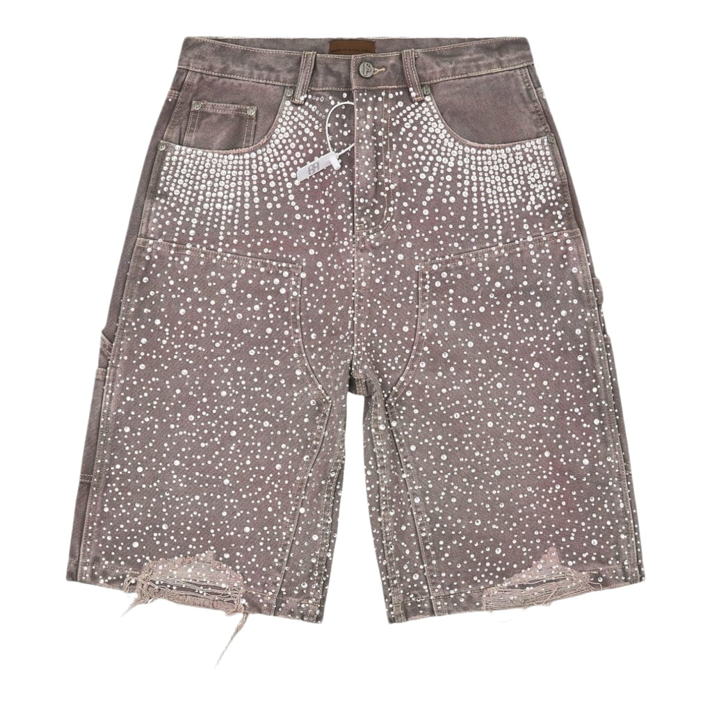 Birth Of Royal Child Diamond Jean Shorts Purple