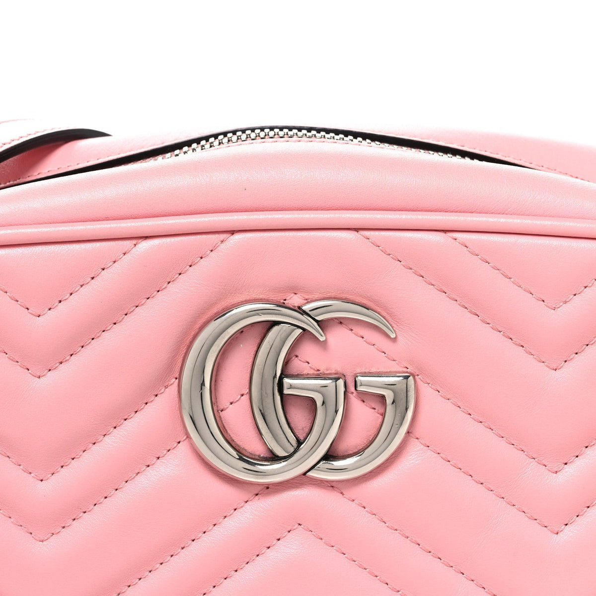 Calfskin Matelasse Small GG Marmont Camera Bag  Wild Rose