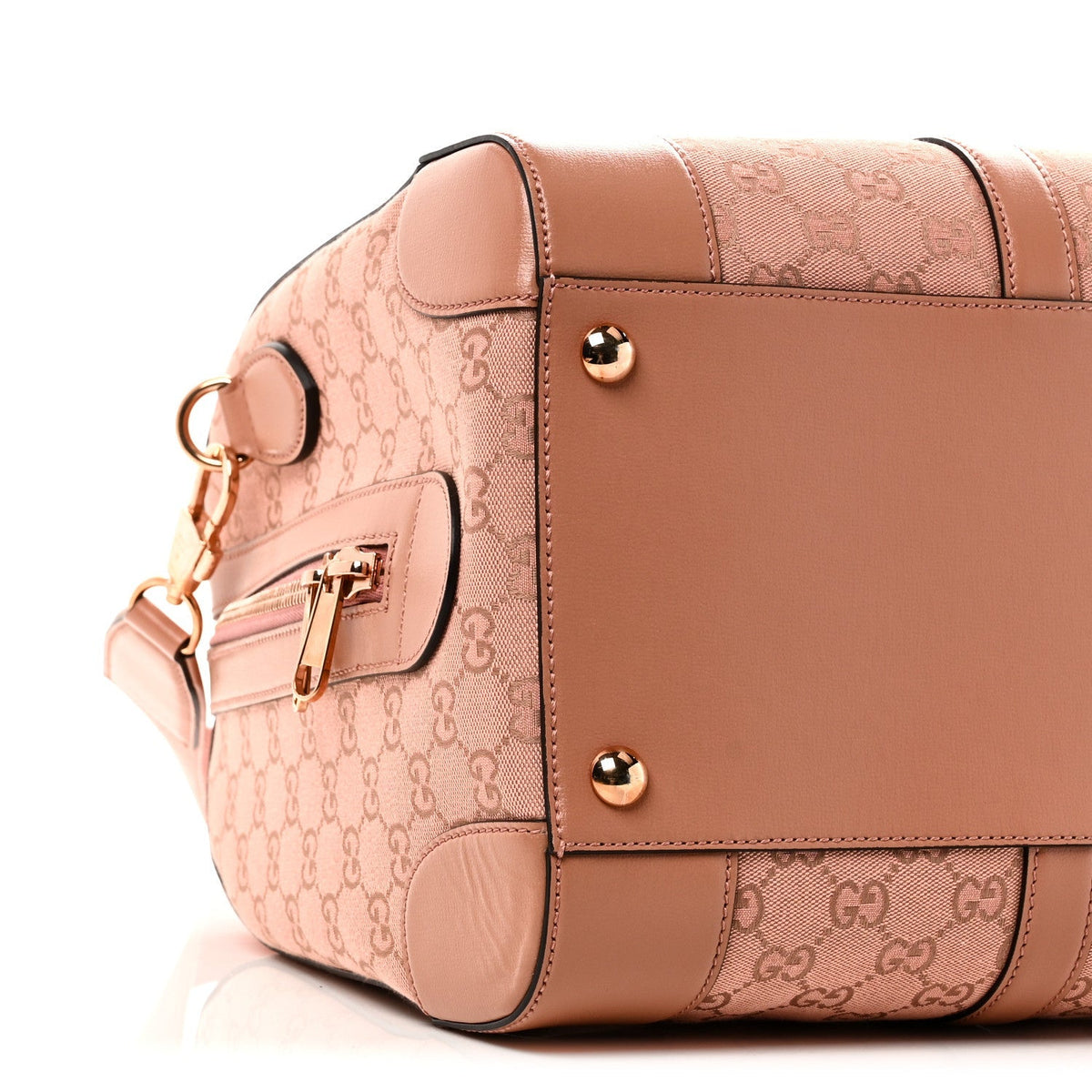 Monogram Azalea Calfskin Small Retro Interlocking G Duffle Bag Cloche Rose Pink