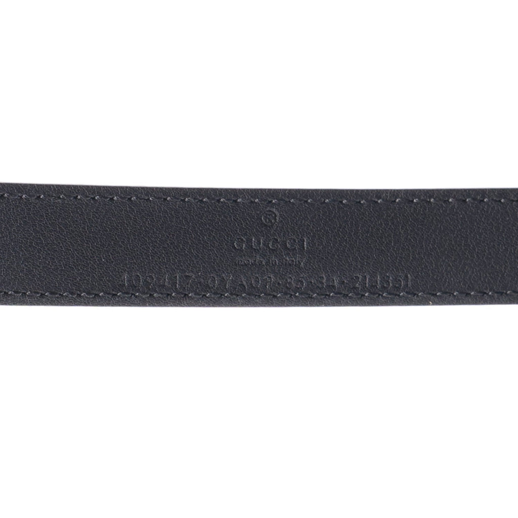 Plutone Calfskin Palladium Double G 20mm Belt 85 34 Black