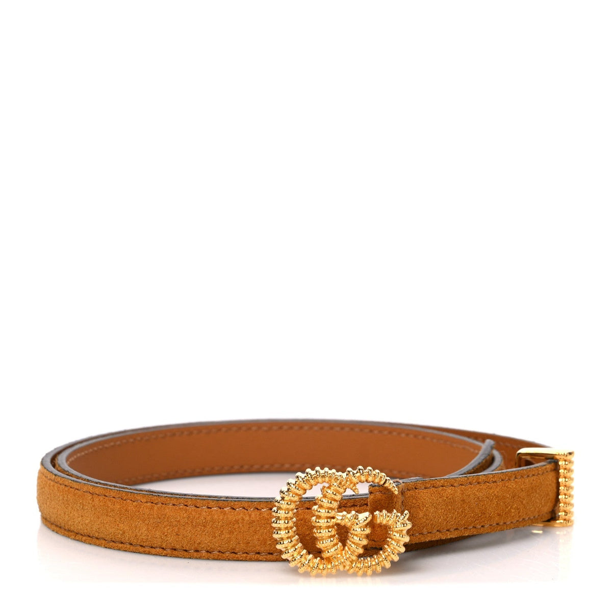 Suede Torchon Double G 15mm Belt  75 30 Vintage Sun Oil