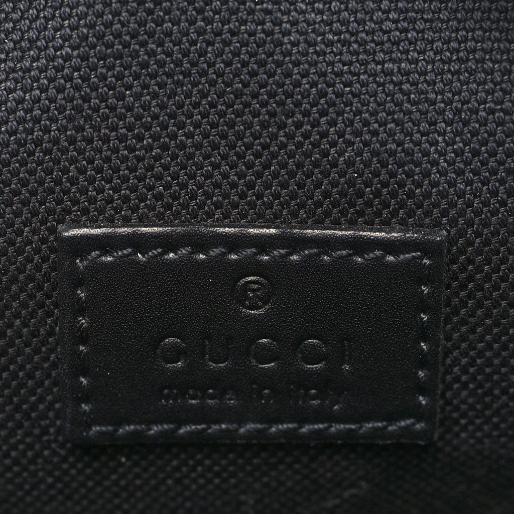 GG Supreme Monogram Appia Calfskin Web Small Camera Messenger Bag Black Grey