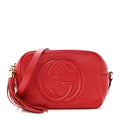 Pebbled Calfskin Small Soho Disco Bag Tabasco Red