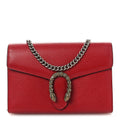 Calfskin Mini Dionysus Chain Wallet Hibiscus Red