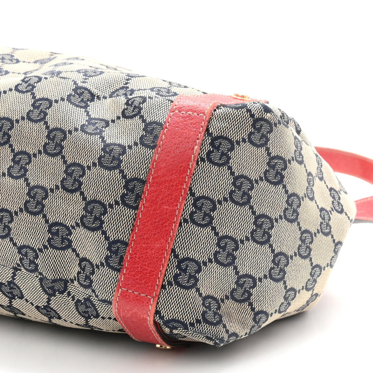 Monogram Medium Abbey Shoulder Bag Navy Red