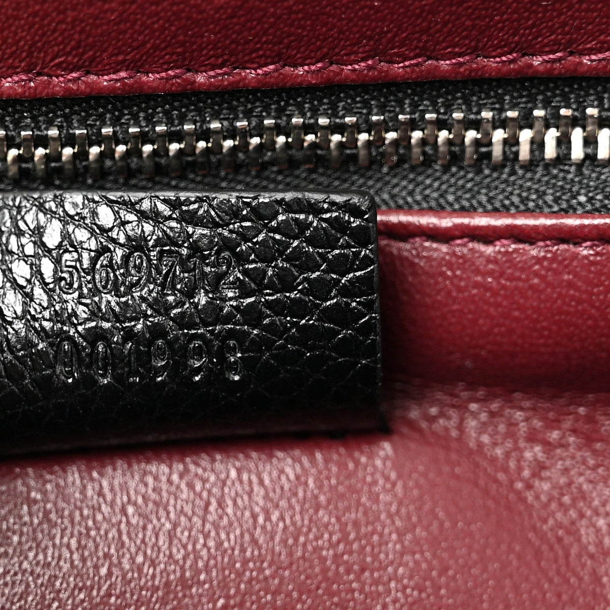 Grainy Calfskin Small Zumi Top Handle Bag Black