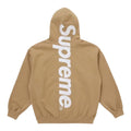 Supreme Satin Appliqué Hooded Sweatshirt (FW25) Brown