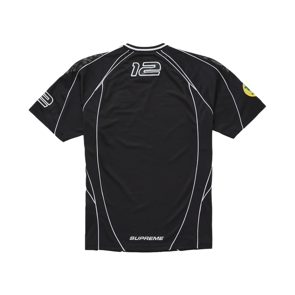 Supreme Piping Soccer Jersey Black