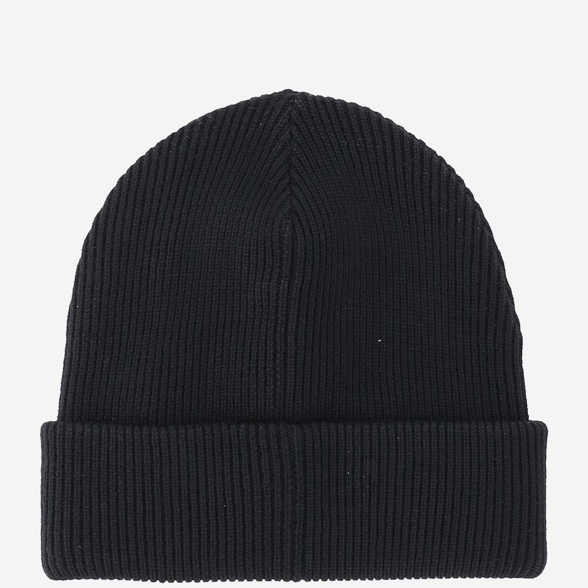 Gucci 834192 Wool Ribbed Knit Beanie — Black