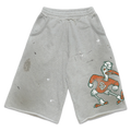 Saint Vanity Canes Long Shorts Grey