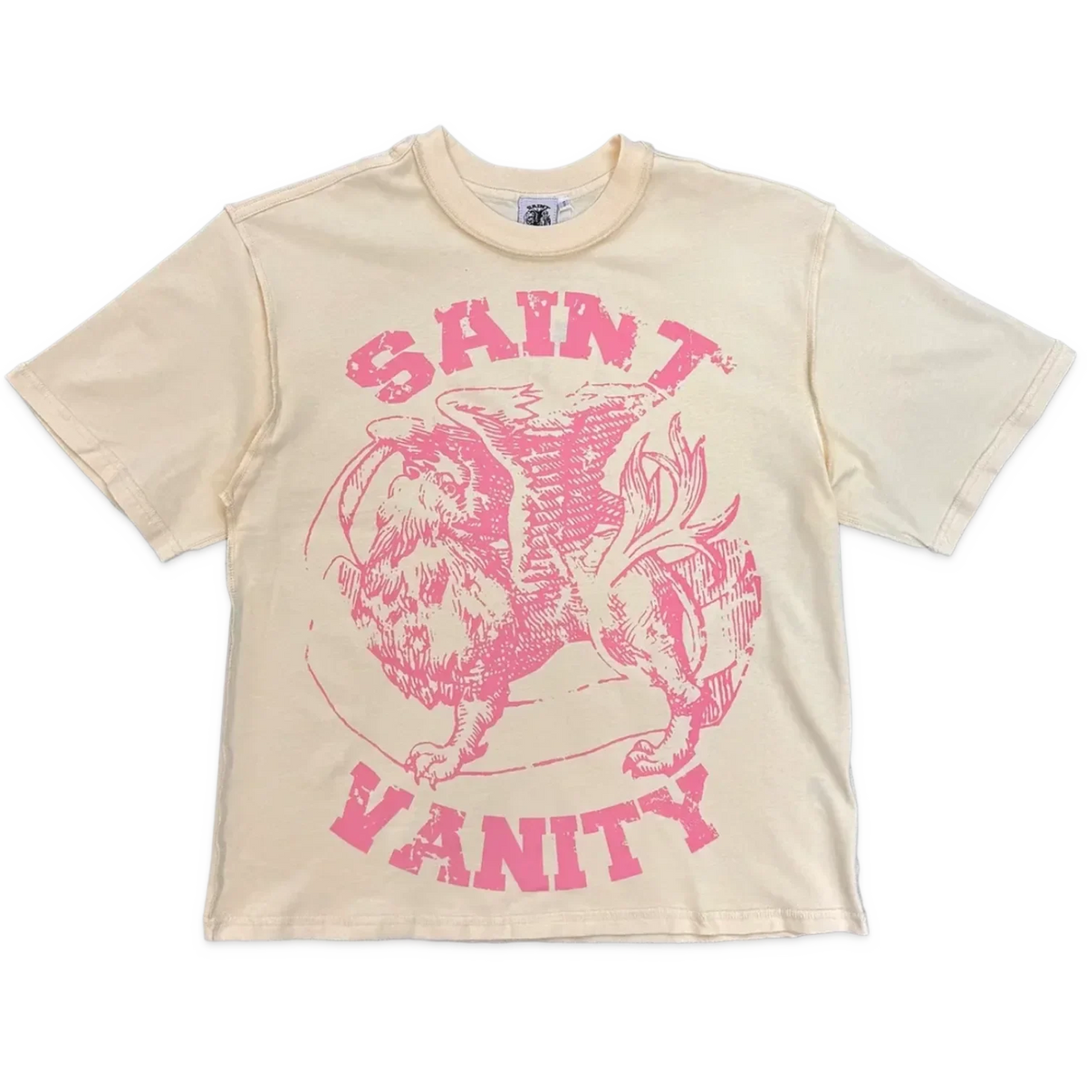 Saint Vanity Griffin T-Shirt Cream Pink