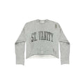Saint Vanity Black Badgers Distressed Crewneck Grey
