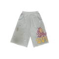 Saint Vanity Gun Devil Long Shorts Grey