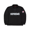 Supreme Shop Flag Half Zip Pullover Black