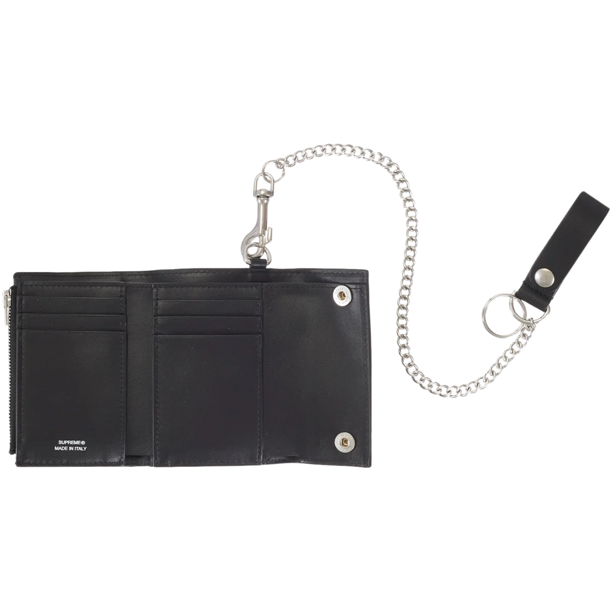 Supreme Leather Chain Wallet (SS26) Black
