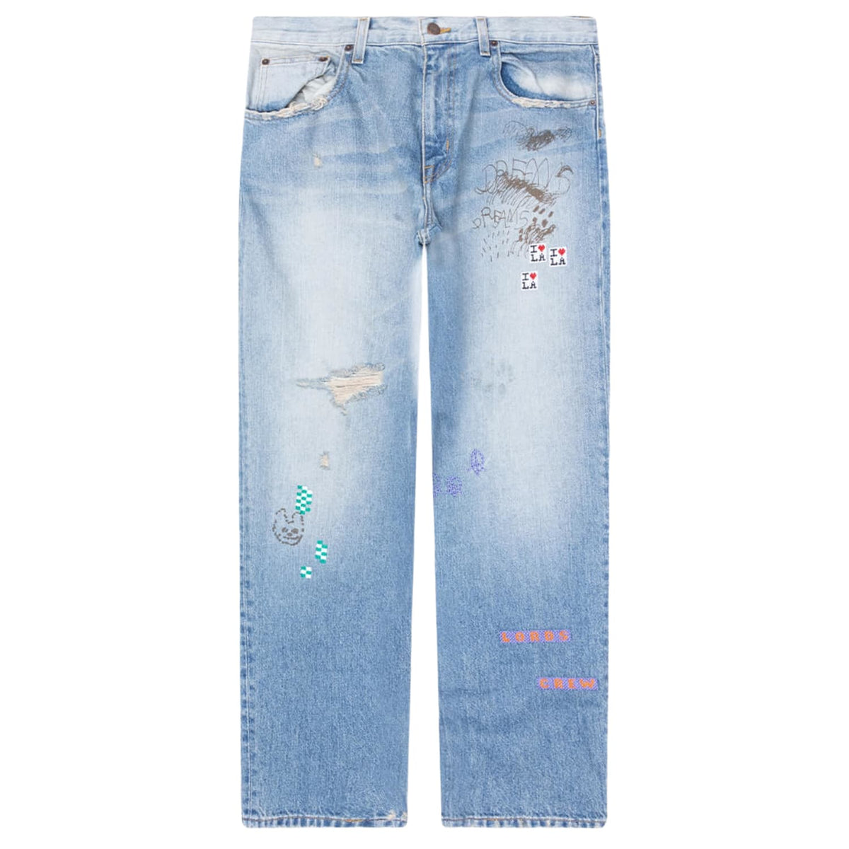 Paly Hollywood Lucky Jeans Light Wash Blue