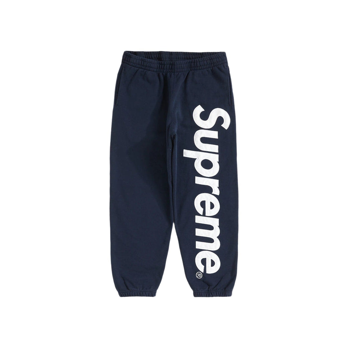 Supreme Satin Applique Sweatpant (SS26) Washed Navy