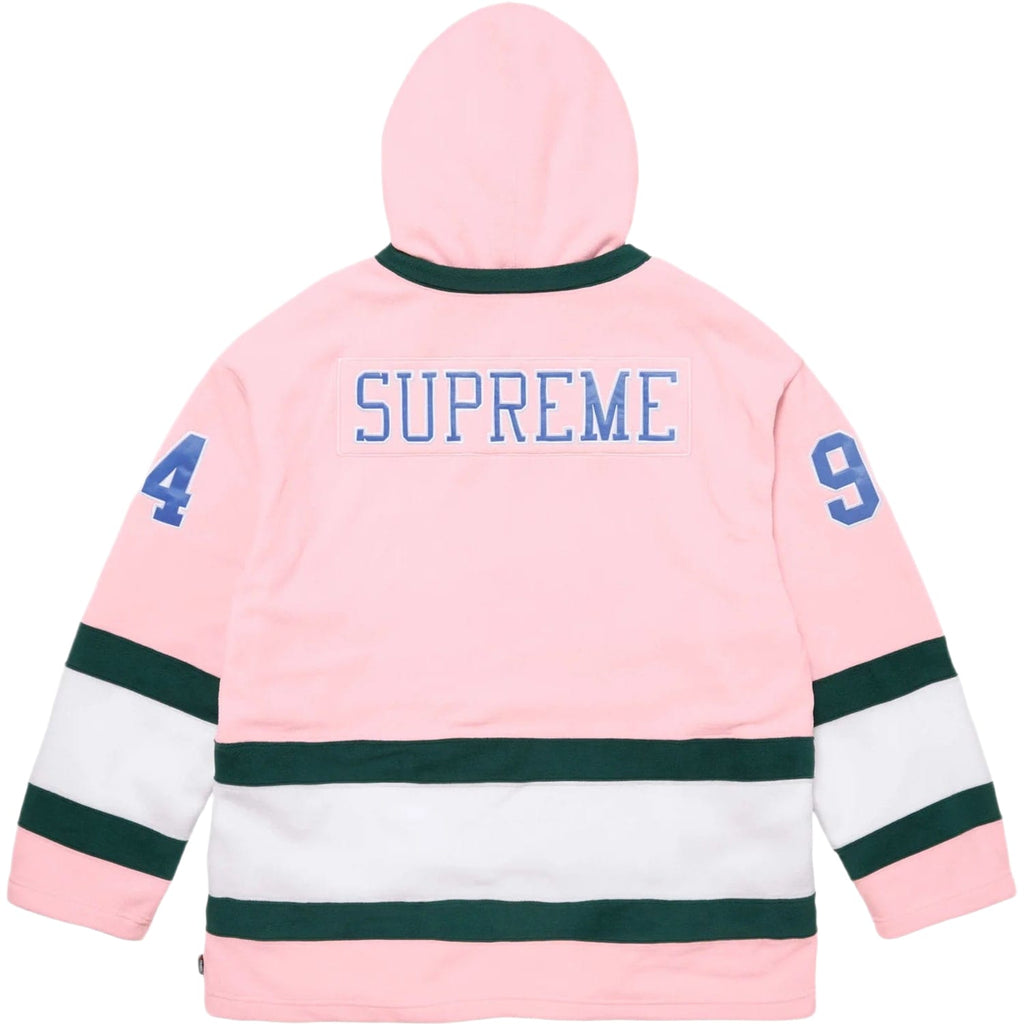 Supreme Polartec Hooded Hockey Jersey Pink